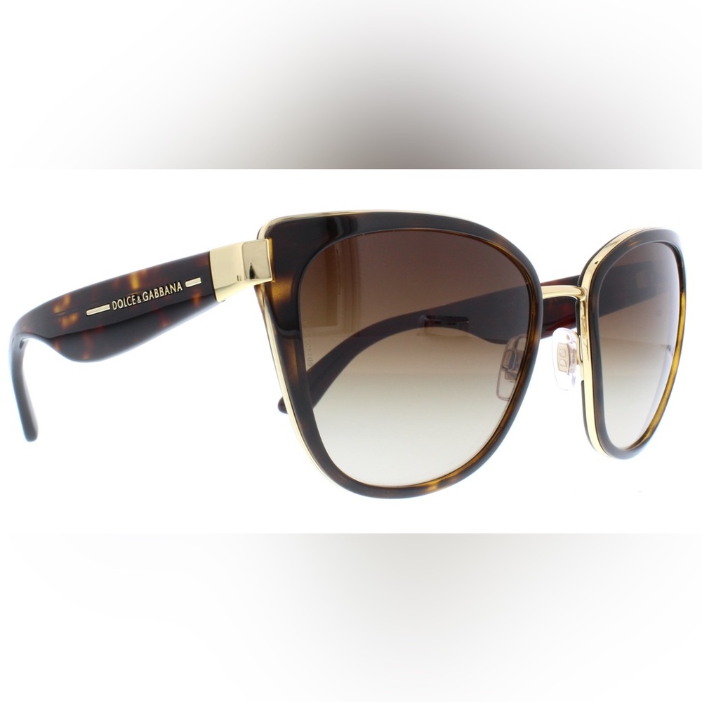 Dolce & Gabbana cat-eye sunglasses - brown/gold